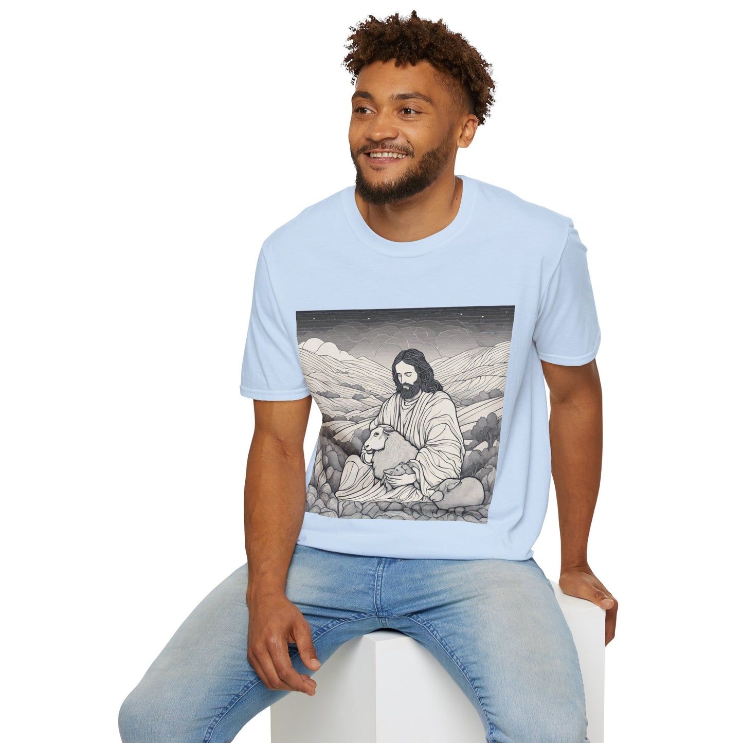 Jesus and The Lost Sheep - Unisex T-Shirt