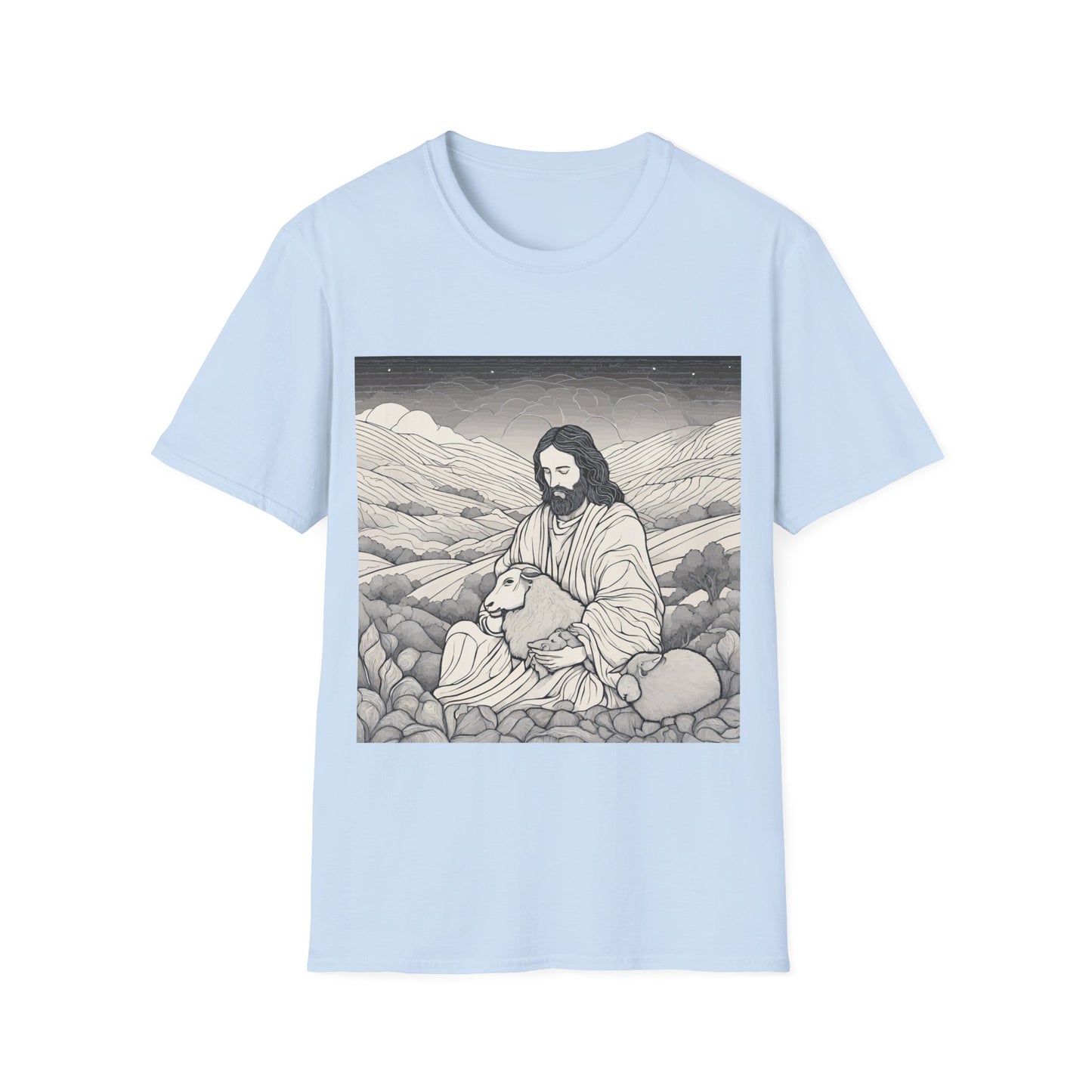 Jesus and The Lost Sheep - Unisex T-Shirt