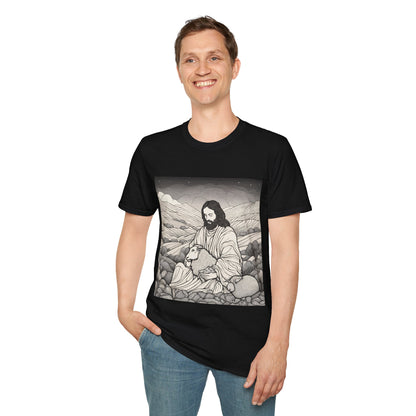 Jesus and The Lost Sheep - Unisex T-Shirt