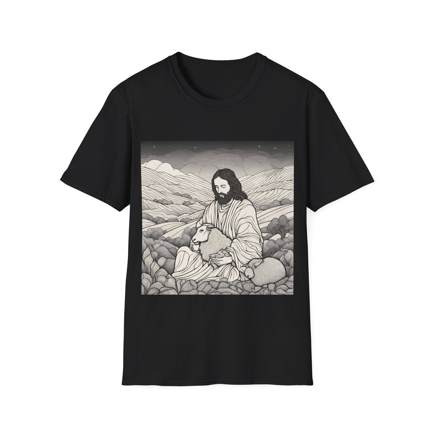 Jesus and The Lost Sheep - Unisex T-Shirt
