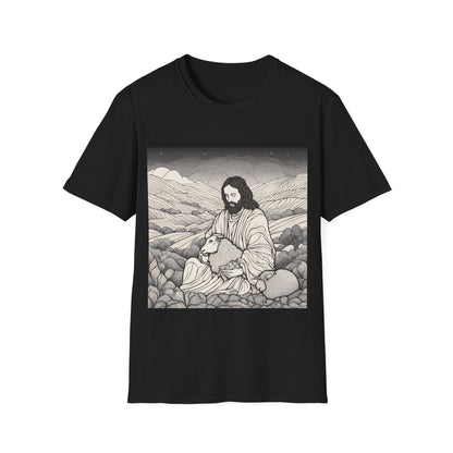 Jesus and The Lost Sheep - Unisex T-Shirt