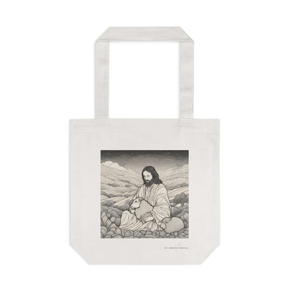 Jesus and The Lost Sheep - Cotton Tote Bag