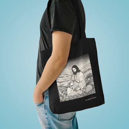 Jesus and the Lost Sheep - Cotton Tote Bag