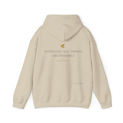 "With God, All Things Are Possible" - Unisex Hooded Sweatshirt