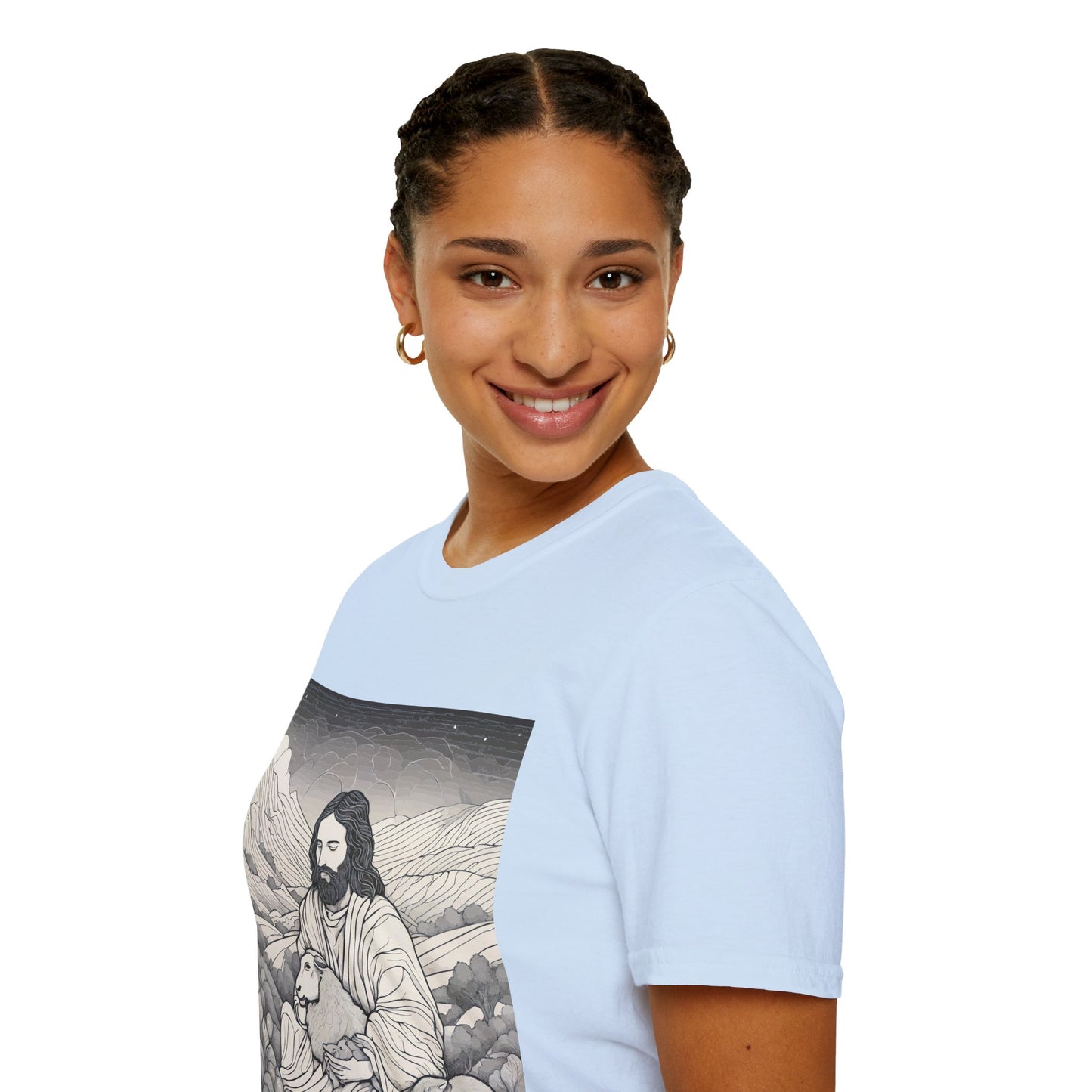 Jesus and The Lost Sheep - Unisex T-Shirt