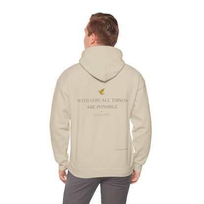 "With God, All Things Are Possible" - Unisex Hooded Sweatshirt