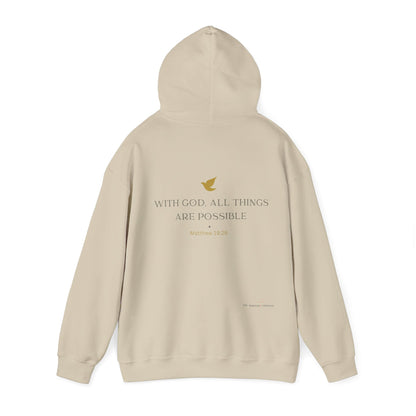 "With God, All Things Are Possible" - Unisex Hooded Sweatshirt