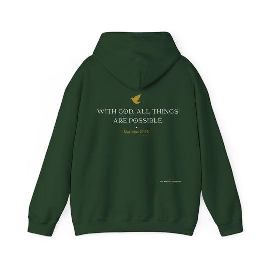 "With God, All Things Are Possible" - Unisex Hooded Sweatshirt