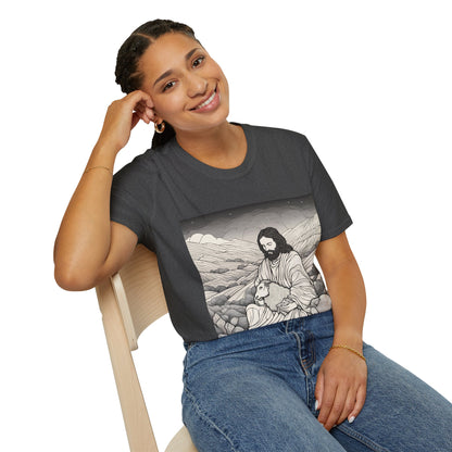 Jesus and The Lost Sheep - Unisex T-Shirt