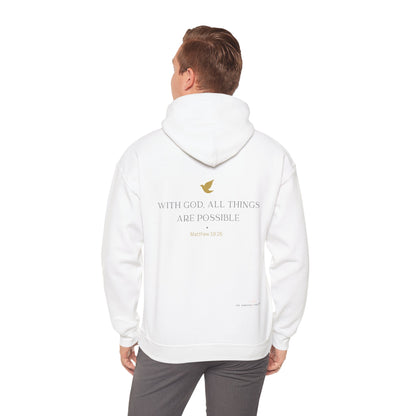 "With God, All Things Are Possible" - Unisex Hooded Sweatshirt