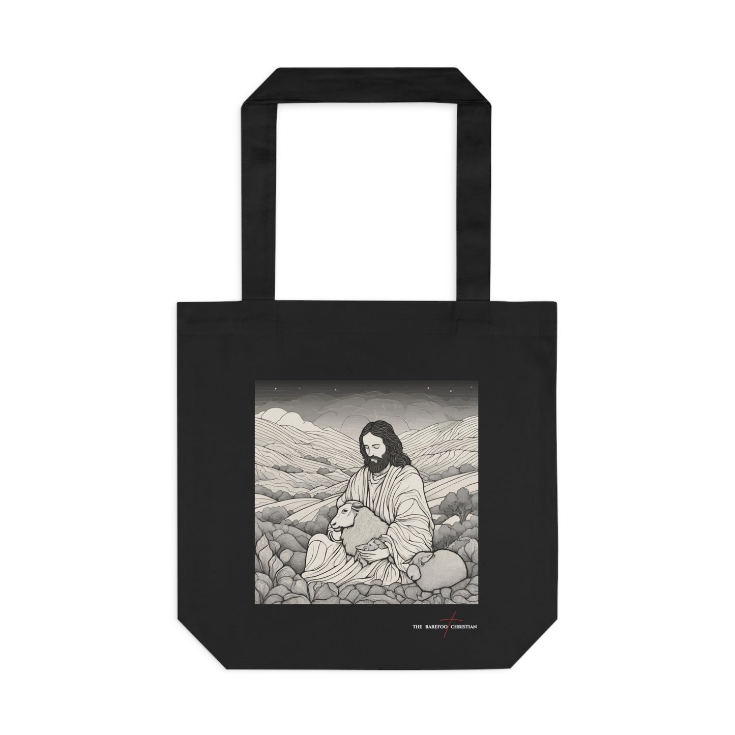 Jesus and The Lost Sheep - Cotton Tote Bag