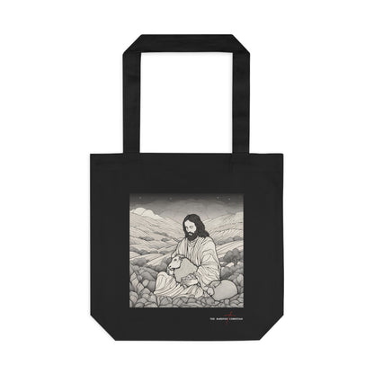 Jesus and The Lost Sheep - Cotton Tote Bag