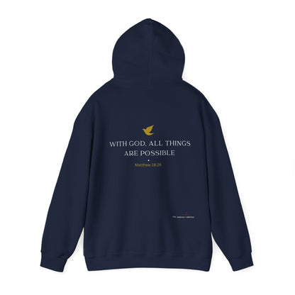 "With God, All Things Are Possible" - Unisex Hooded Sweatshirt