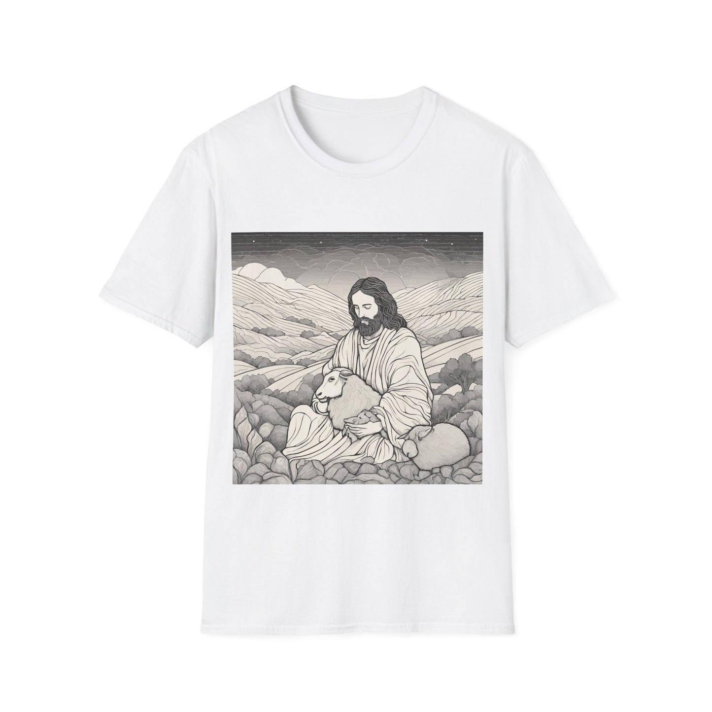 Jesus and The Lost Sheep - Unisex T-Shirt