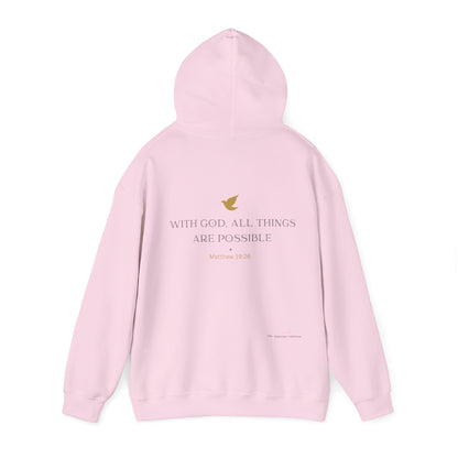 "With God, All Things Are Possible" - Unisex Hooded Sweatshirt